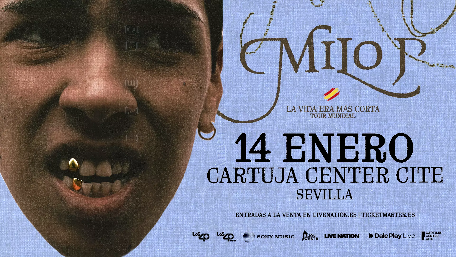 Milo J llega a Sevilla con su gira “LA VIDA ERA MÁS CORTA” este miércoles en el Cartuja Center CITE